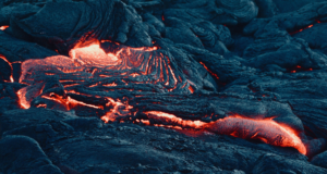 lava flowing